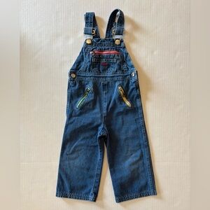 Izod vintage denim jean bib overalls size 2T